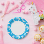 vispatroon papieren bordje (Feest)