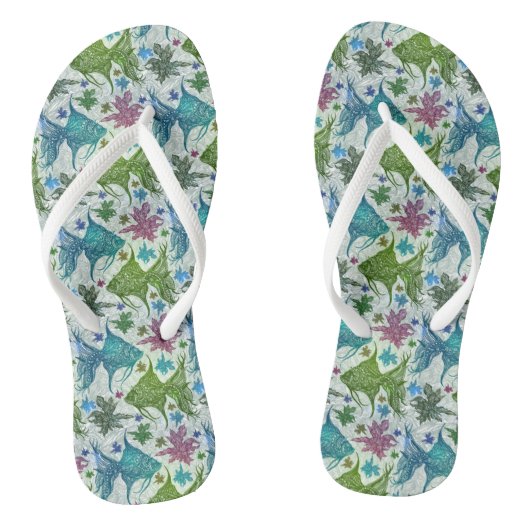 vispatroon teenslippers (Voetbed)