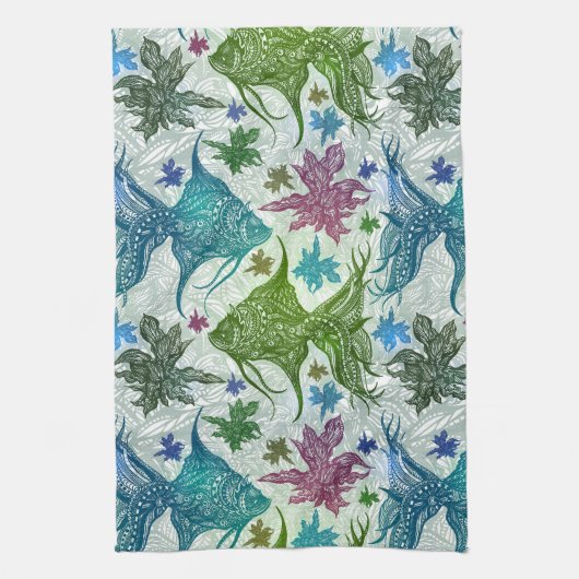  vispatroon theedoek (Verticaal)