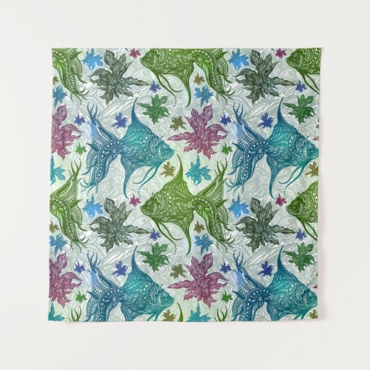 vispatroon wandkleed (Voorkant (horizontaal))