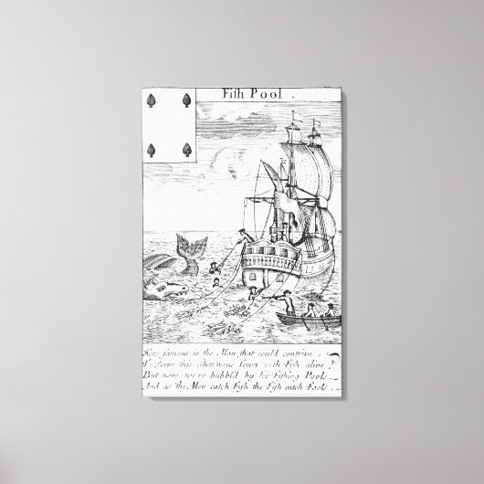 Vispoolkaart Canvas Afdruk (Voorkant)