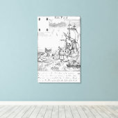 Vispoolkaart Canvas Afdruk (Insitu (Houten vloer))