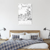 Vispoolkaart Canvas Afdruk (Insitu (Slaapkamer))