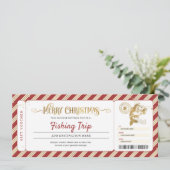 Visreis Kerstcadeaubon Certificaat Kaart (Staand voorkant)