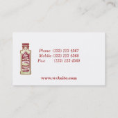 Vissaus pop kunst visitekaartje (Achterkant)