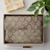 Visschaaltjes op bruine ontkoppeling tissuepapier (Geschenk)