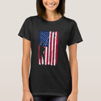 Vissen Amerikaanse Vlag Patriottische dag 4 juli F T-shirt