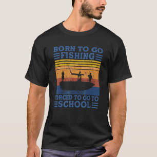 Vissen Baars Visser Kinderen Geboren Om Te Vissen T-shirt