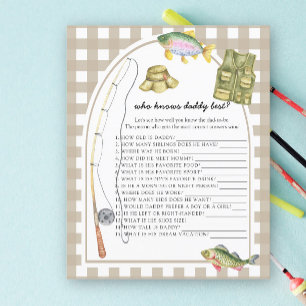 Vissen baby shower - Wie kent papa beste spel