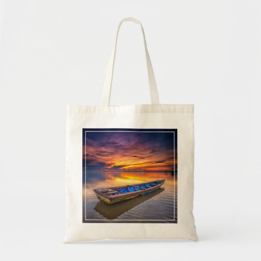 Vissen Boat op zonsopgang | Jubakar Beach Tote Bag (Voorkant)