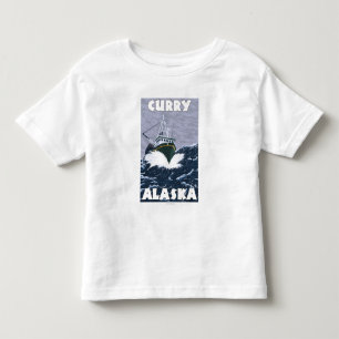 Vissen Boat Scene - Curry, Alaska Kinder Shirts