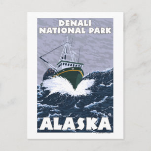Vissen Boat Scene - Denali Nat'l Park, Alaska Briefkaart