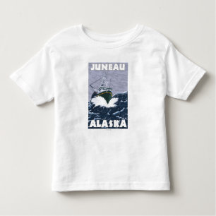 Vissen Boat Scene - Juneau, Alaska Kinder Shirts