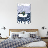 Vissen Boat Scene - Seward, Alaska Canvas Afdruk (Insitu (Slaapkamer))