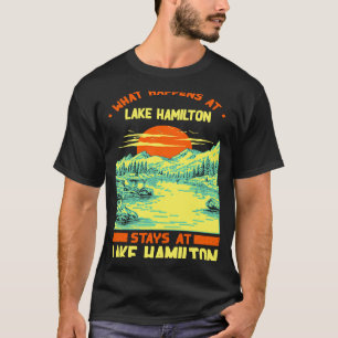 Vissen Bootvaren Kamperen Meer Vakantie Lake Hamil T-shirt