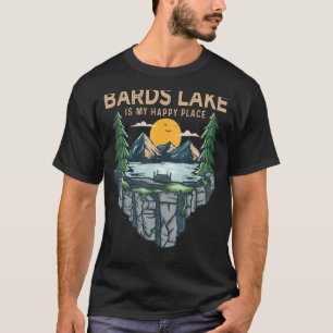 Vissen Bootvaren Kamperen Mijn Gelukkige Plek Bard T-shirt