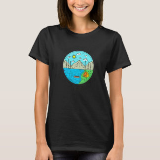 Vissen Bootvaren Kamperen Mijn Gelukkige Plek Mill T-shirt