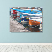 Vissen BOTEN uitzicht canvas print (Insitu (Houten vloer))