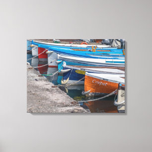 Vissen BOTEN uitzicht canvas print