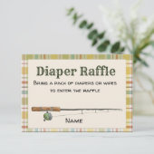 Vissen Boy Diaper Raffle Kaart (Staand voorkant)