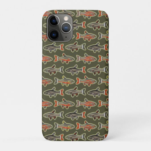 Vissen Brook Trout Sinaasappel, Grijs, Groen - NH  Case-Mate iPhone Case (Achterkant)