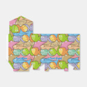 Vissen cartoon gunstbox bedankdoosjes (Uitgevouwen)