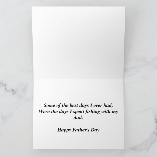 Vissen Dad Vaderdag Kaart (Binnen)