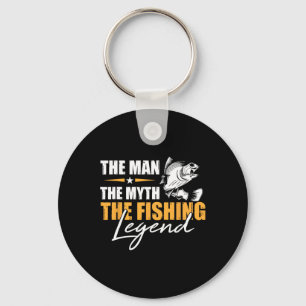 Vissen De Man Mythe Legende Visser Cool Visser Sleutelhanger
