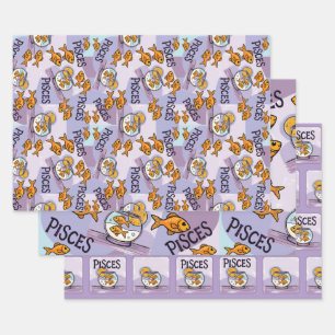 Vissen design cadeau voor Zodiac sterrenkijkers Inpakpapier Vel