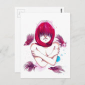 Vissen drowning briefkaart (Voorkant / Achterkant)