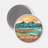 Vissen Emblem bij het meer van ChamPlavlakte Boati Magneet (Voorkant / Achterkant)