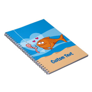 Vissen en aas in Love Notitieboek