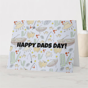 Vissen en cricket voor Vaderdag Kaart