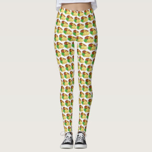 Vissen en paprika's British Pub Restaurant Food Leggings