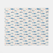 Vissen Fleece Deken (Voorkant (Horizontaal))