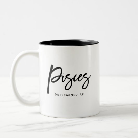 Vissen Fun Moderne Horoscoop Astrologie Zodiac Two Tweekleurige Koffiemok (Links)