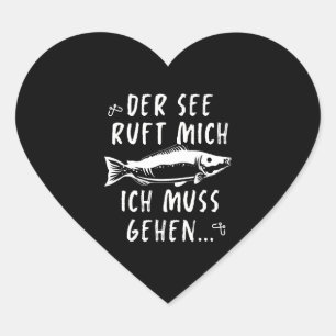 Vissen Gevist Fisher Gevist hengel hengel vis Hart Sticker
