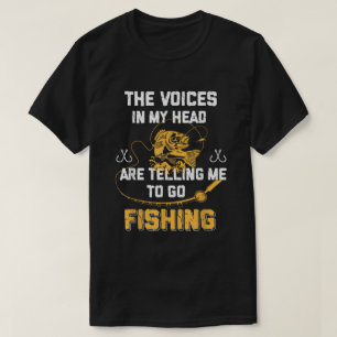 Vissen Grappige Visser De Stemmen in mijn hoofd T-shirt