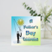 Vissen - Happy Vaderdag Invitation Kaart (Staand voorkant)