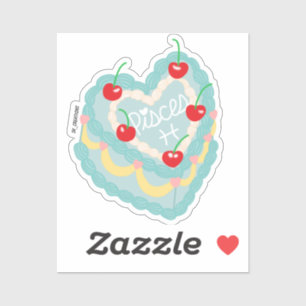 Vissen Harttaart Sticker