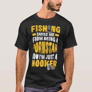 Vissen heeft me gered vis angelaar hobby vissen ca t-shirt