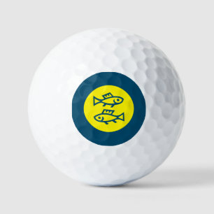 Vissen Horoscoop Geel Blauw Modern Minimalist Golfballen