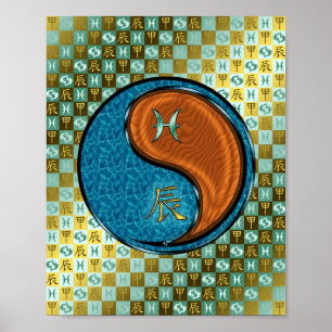 Vissen & Hout Dragon Poster