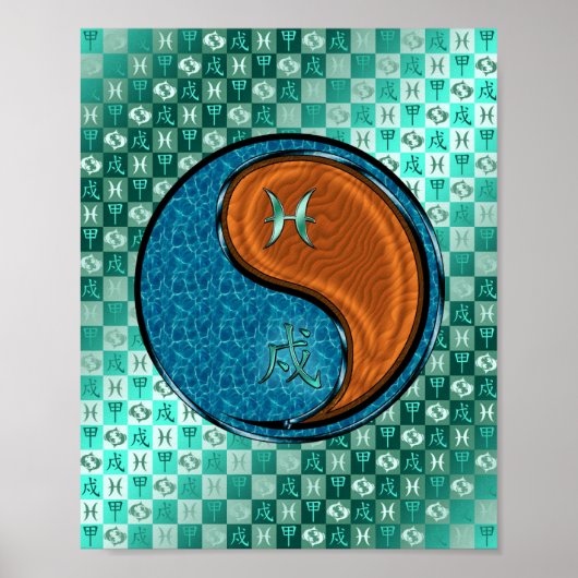 Vissen & Hout Hond Poster (Voorkant)