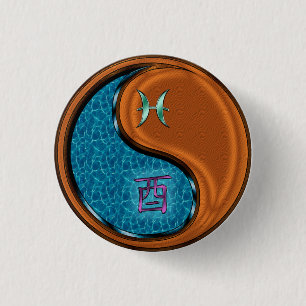 Vissen & Houten Haan Ronde Button 3,2 Cm