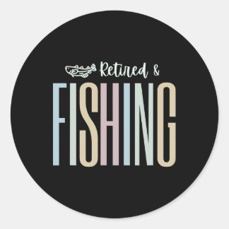 Vissen in de Rente - Top  Ronde Sticker