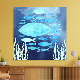 Vissen In De Zee Canvasprint Canvas Afdruk