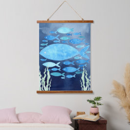 Vissen In De Zee Canvasprint Hangend Wandkleed