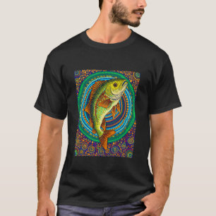 Vissen Inheemse Stam Stip Kunst Australische Barra T-shirt