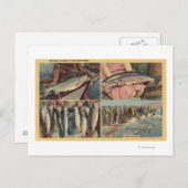 "Vissen is goed in het noordwesten" - Chinook Briefkaart (Voorkant / Achterkant)